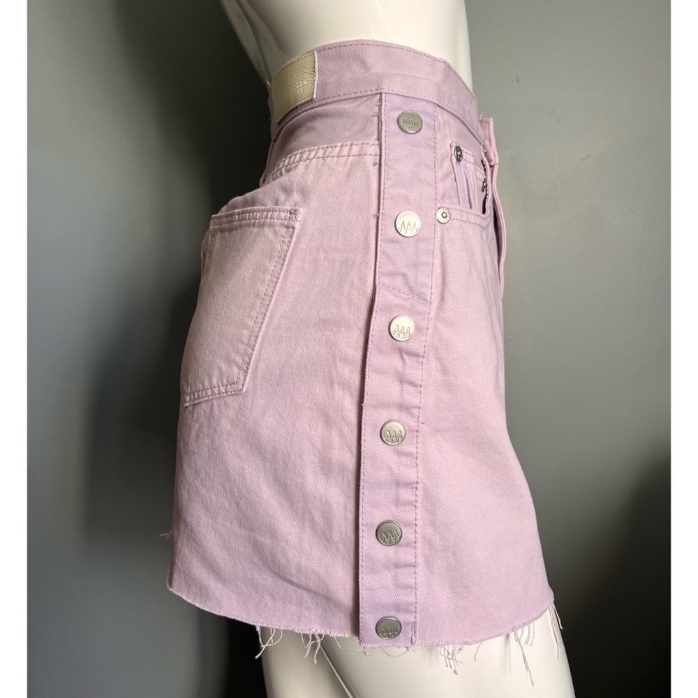 Dolls Kill x Zee Gee Why . Lilac denim micro mini skirt